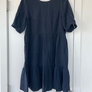 NWOT Navy Baby Doll Smock Dress